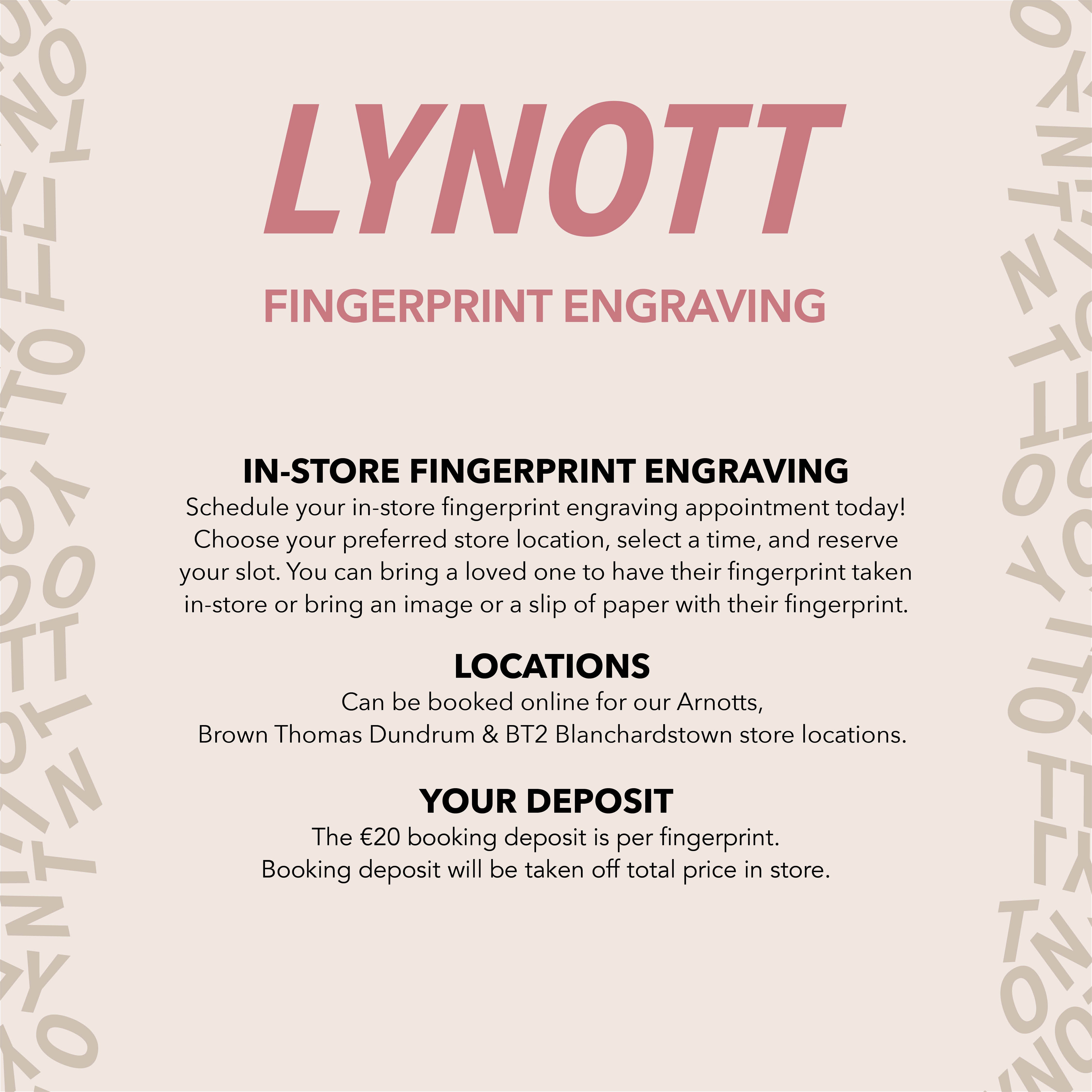 BOOK YOUR FINGERPRINT ENGRAVING IN-STORE